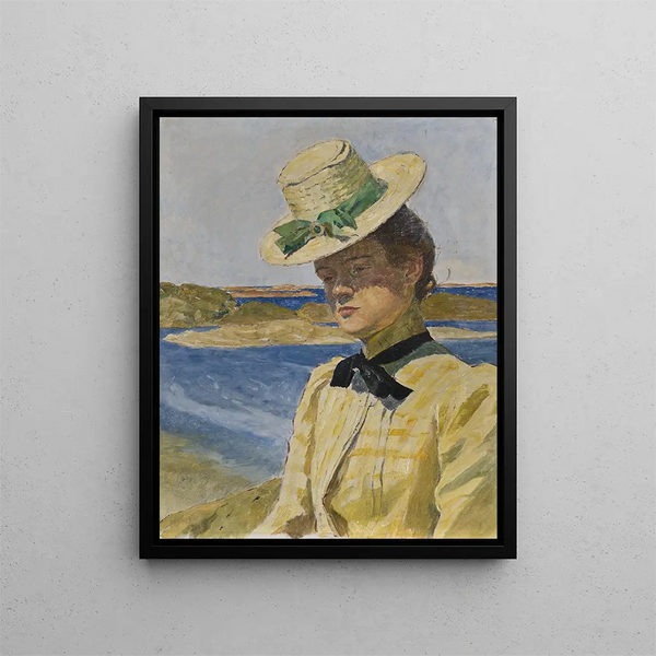 Mademoiselle Agnès Cleve - Carl Wilhelmson — framed artwork on a wall