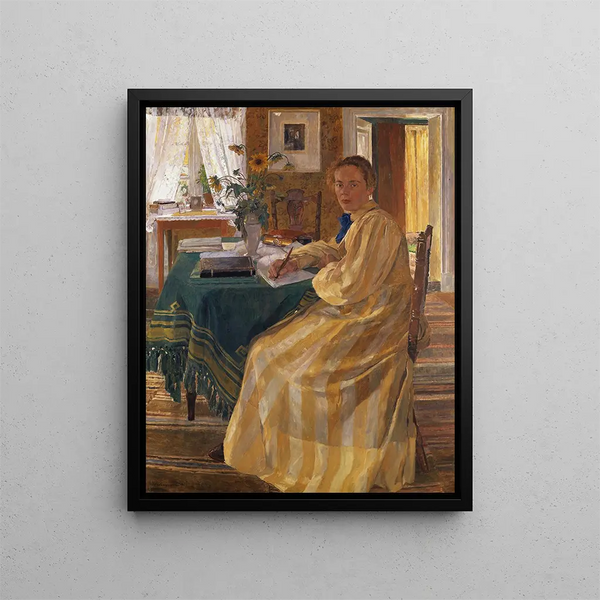 La sœur des artistes - Carl Wilhelmson — framed artwork on a wall
