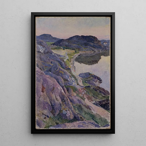 The Bgevik Road - Carl Wilhelmson — framed artwork on a wall