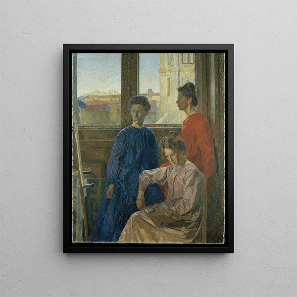 Women Painters - Carl Wilhelmson — framed artwork on a wall