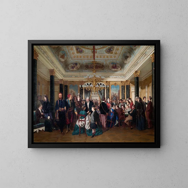 a game room in Wiesbaden - Carl d'Unker — framed artwork on a wall