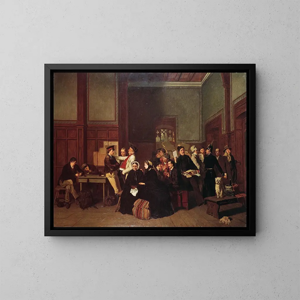 Waiting Room of Third Class II - Carl d'Unker — framed artwork on a wall