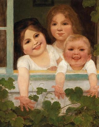 Carl von Bergen - Three Children at the Window.webp