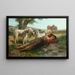 La Sieste des Chevriers - Carlo Ademollo — ingelijst kunstwerk aan de muur