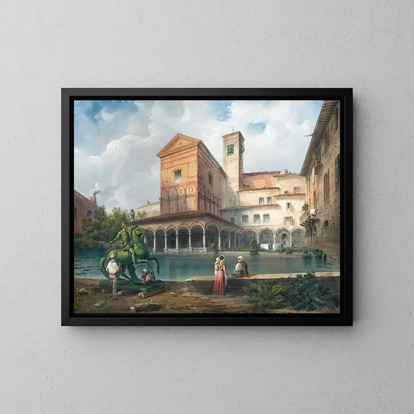 Santa Maria alla Fontana Church in Milan - Carlo Bossoli — framed artwork on a wall