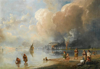 Carlo Bossoli - On the banks of the forth Edinburgh.webp