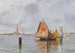 Boten van de visserij in de lagune van Venetië - Carlo Brancaccio — weergave van het kunstwerk