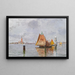 Boten van de visserij in de lagune van Venetië - Carlo Brancaccio — ingelijst kunstwerk aan de muur