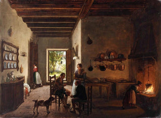 Keukeninterieur schilderij - Carlo Canella — weergave van het kunstwerk