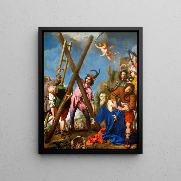 Saint Andrew Praying Before His Martyrdom - Carlo Dolci — framed artwork on a wall