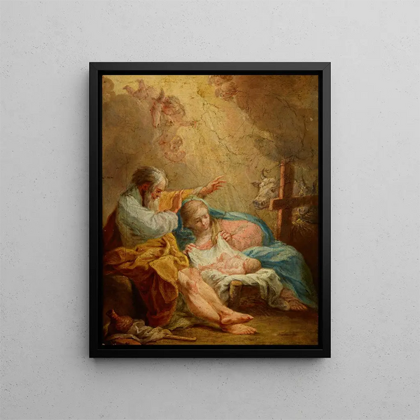 Nativity - Carlo Maratti — framed artwork on a wall