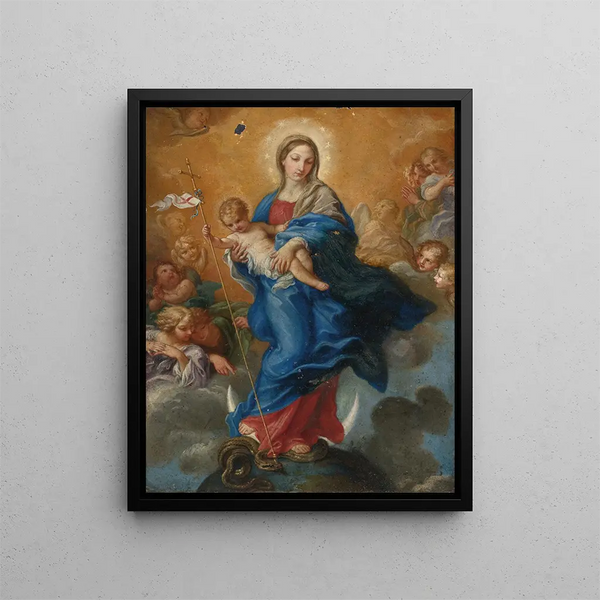 Virgin of the Immaculate Conception - Carlo Maratti — framed artwork on a wall