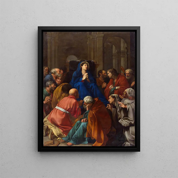 The Dormition of the Virgin - Carlo Saraceni — framed artwork on a wall