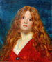 Portret van roodharige vrouw 1876 - Carolus-Duran — weergave van het kunstwerk
