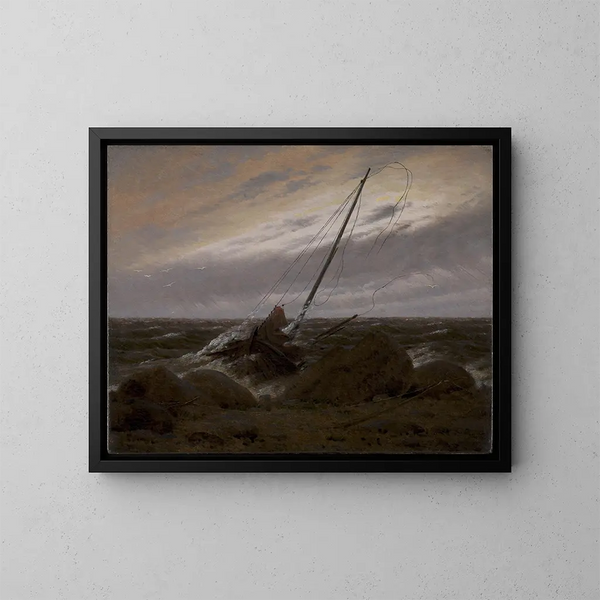 Na de storm - Caspar David Friedrich — ingelijst kunstwerk aan de muur