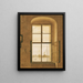View from the Artist’s Studio, right window (c. 1805–1806) - Caspar David Friedrich — framed artwork on a wall
