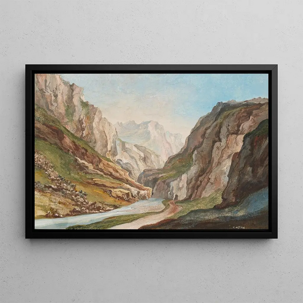 Caspar Wolf - Chemin per par la Montagne la longeur de 80 Pas entre le Pont de Diable et Urselen dans le Canton dUry.webp
