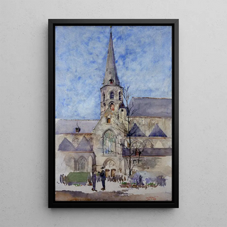 Cass Gilbert - A Market Day Church of St Jacques Ghent Belgium.webp