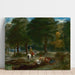 Reproductie van het schilderij Griekse cavalerij in rust in het bos - Eugène Delacroix
