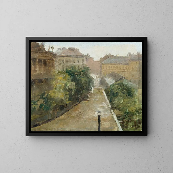 View from the artist's apartment of the Coburg Palace - Cecil van Haanen — framed artwork on a wall