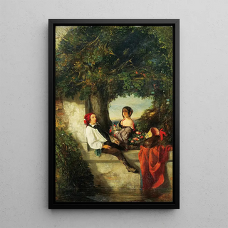 Celestin Nanteuil - Conversation sous un arbre.webp