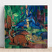 Reproductie van het schilderij herten in het bos II - Franz Marc