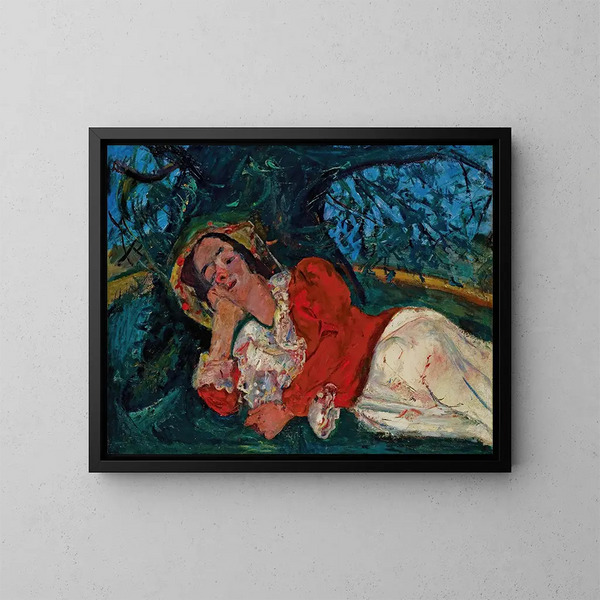 La sieste - Chaïm Soutine — framed artwork on a wall