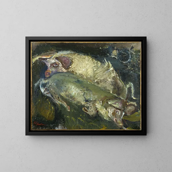 The Pigs - Chaïm Soutine — framed artwork on a wall