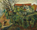 huizen in een landschap - Chaïm Soutine — weergave van het kunstwerk