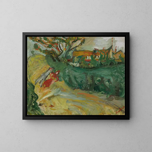 Promenade auprès du village - Chaïm Soutine — framed artwork on a wall