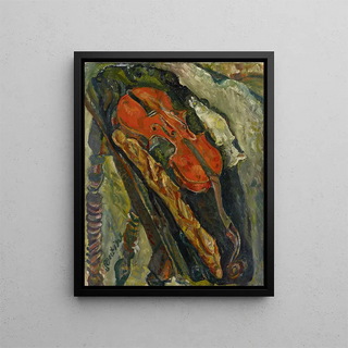 Cham Soutine - Still Life with Violin Bread and Fish.webp