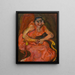 Vrouw in roze - Chaïm Soutine — ingelijst kunstwerk aan de muur