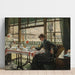 Reproductie van het schilderij Slaapkamer met uitzicht op de haven - James Tissot