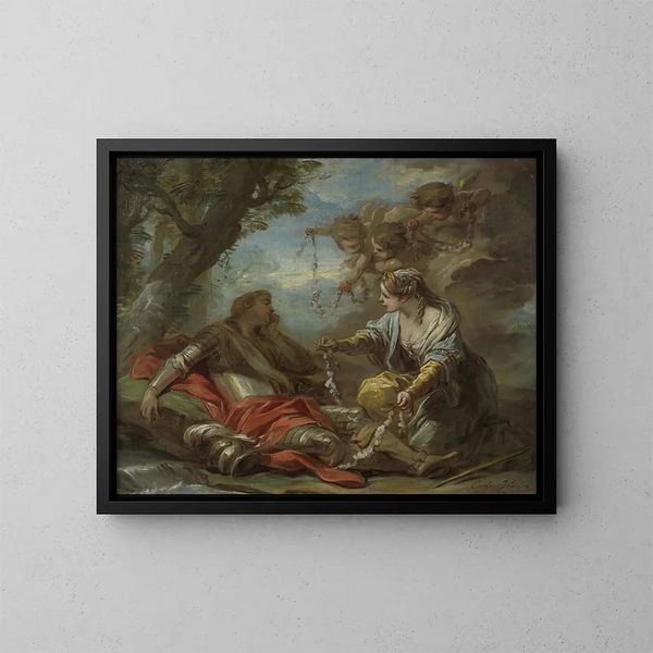 Rinaldo and Armida - Charles André van Loo — framed artwork on a wall