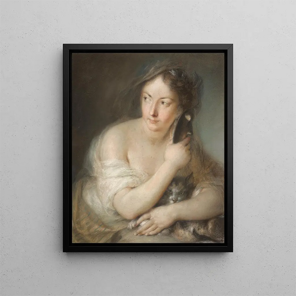 La Malice - Charles-Antoine Coypel — framed artwork on a wall