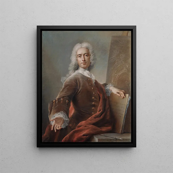 Self-portrait - Charles-Antoine Coypel — framed artwork on a wall