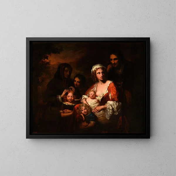 La famille de Colbert - Charles-Auguste Herb — framed artwork on a wall