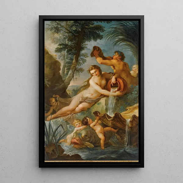 La Source - Charles-Joseph Natoire — framed artwork on a wall