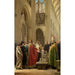 Sint Louis die de graven van zijn voorgangers herstelt in het koor van de kerk van Saint-Denis rond 1231 - Charles-Paul Landon