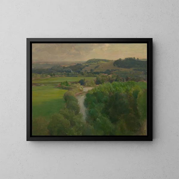 Landschap van Cornouaillais - Charles Adams Platt — ingelijst kunstwerk aan de muur