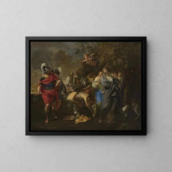 Eneüs en Dido - Charles Alphonse Du Fresnoy — ingelijst kunstwerk aan de muur