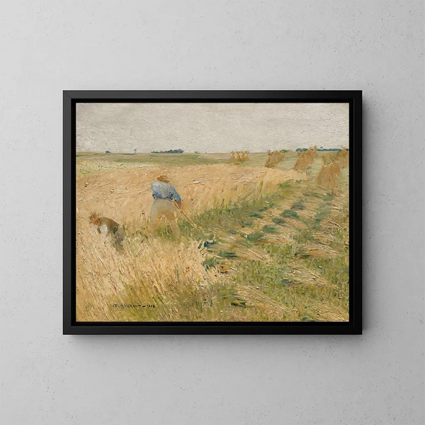 Les Faucheurs - Charles Angrand — framed artwork on a wall