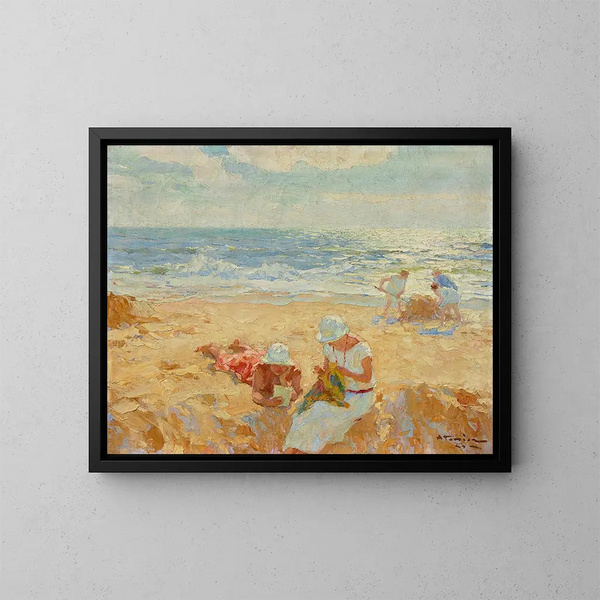 Beach Corner - Charles Atamian — framed artwork on a wall