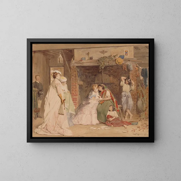 The card reader - Charles Baugniet — framed artwork on a wall