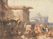 Een markt scène in Venetië - Charles Bentley — weergave van het kunstwerk