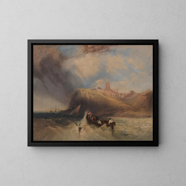 Marine Painting - Charles Bentley — framed artwork on a wall
