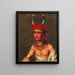 Monchousia White Plume Kansa - Charles Bird King — ingelijst kunstwerk aan de muur
