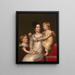 Sarah Weston Seaton met haar kinderen Augustine en Julia - Charles Bird King — ingelijst kunstwerk aan de muur