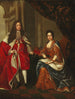portret van koningin Anne van Engeland en prins George van Denemarken - Na Charles Boit — weergave van het kunstwerk