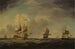 van een Engels vlaggenschip onder zeil, gemakkelijk door een matige bries - Charles Brooking — weergave van het kunstwerk